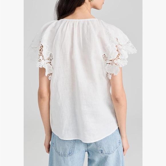New Ramy Brook Linen Lace Blouse! - Picture 2 of 2